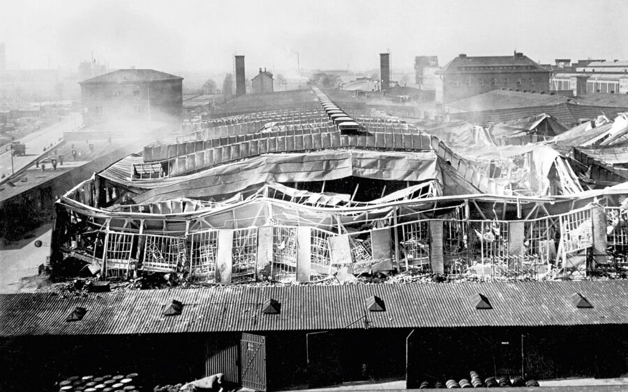 Many of the plant's buildings were destroyed during the Second World War