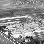 Aerial shot of the facility in the 1930s