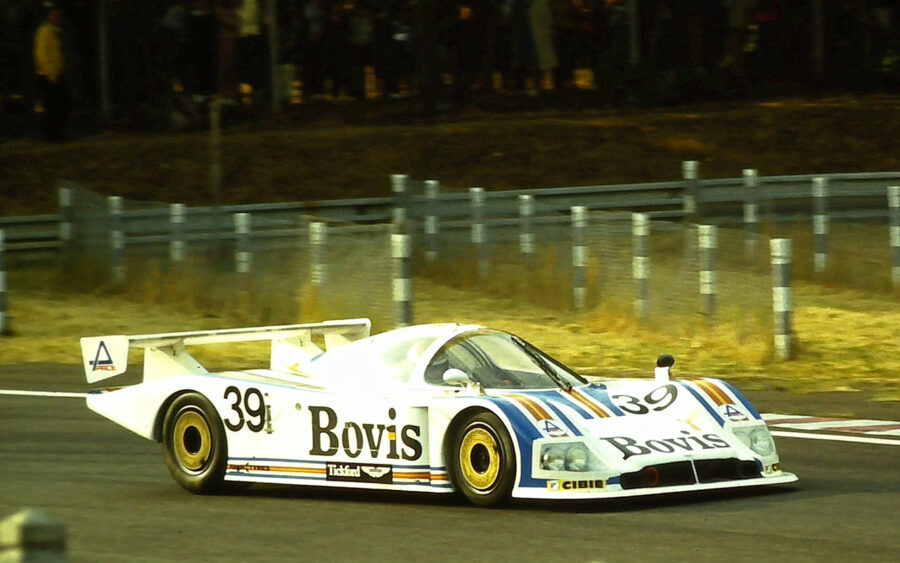 The Aston Martin Tickford Nimrod using its V8 to great effect at Le Mans in 1982