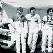 F1 Procar racers: Jaques Lafitte, Didier Peroni, Alan Jones, Nelson Piquet and Carlos Reutemann.