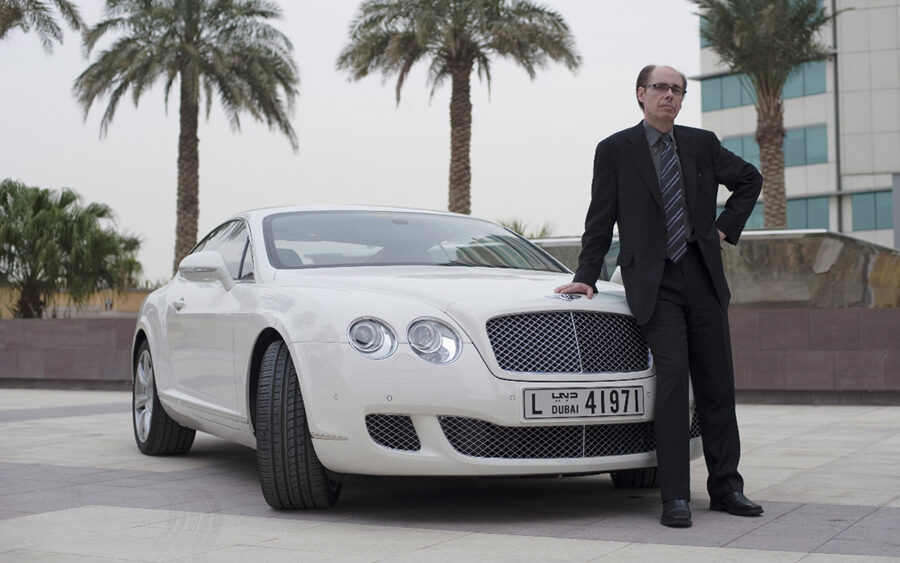 Author Jeremy Deaver put his interpretation of James Bond in a modern Continental GT, with Bentley providing a car for publicity purposes